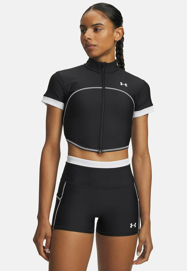Under Armour HEATGEAR - Zip-up sweatshirt - black