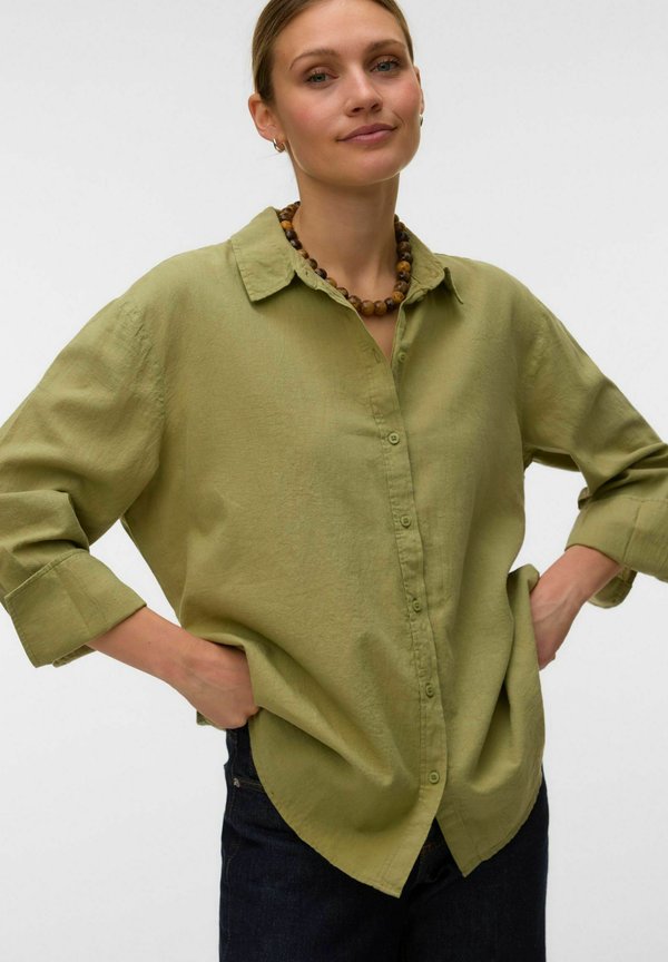 Vero Moda VMMARLEY - Button-down blouse - sage