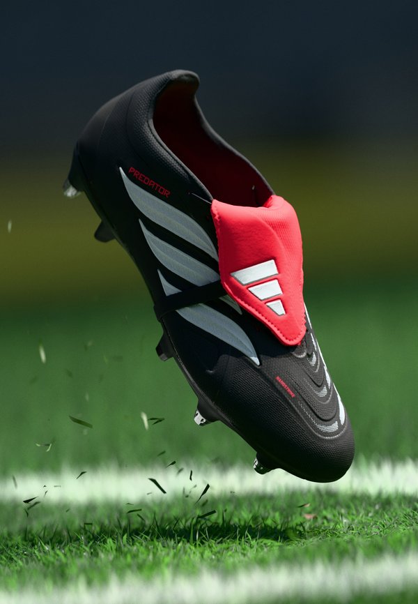 adidas Performance PREDATOR LEAGUE FOLD OVER TONGUE SOFT GROUND - Soft-ground football boots - core black/footwear white/lucid red