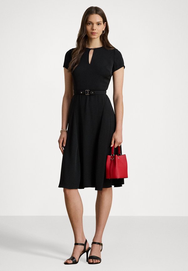 Lauren Ralph Lauren BELTED GEORGETTE DRESS