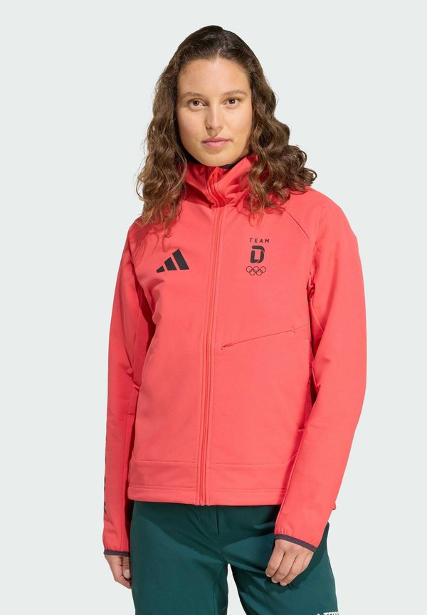 adidas Performance TEAM D XPLORIC - Soft shell jacket - semi lucid red