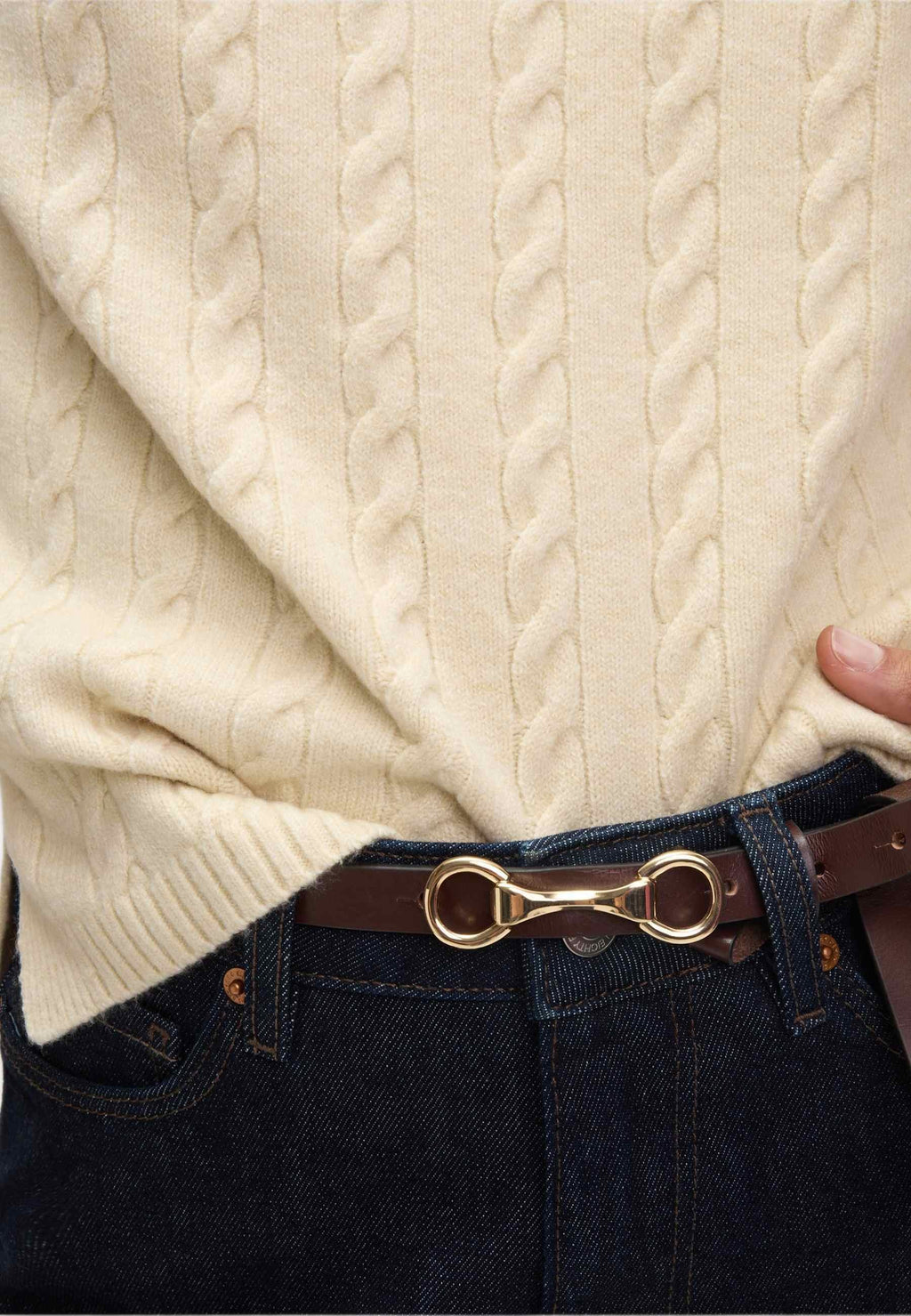 Marks & Spencer CABLE KNIT CREW NECK