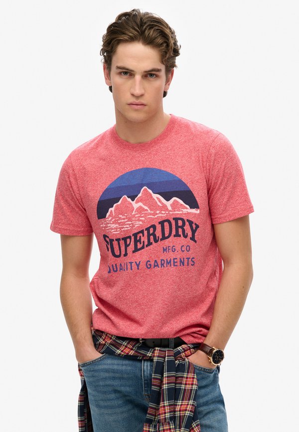 Superdry & Co CLASSIC GREAT - Print T-shirt - monroe red grit