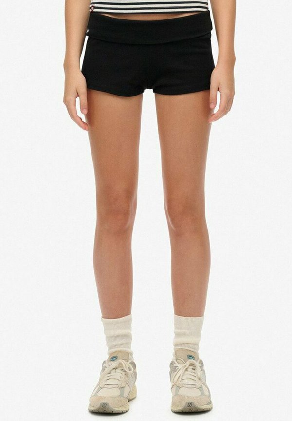 Superdry & Co ATHLETIC ESSENTIALS FOLD OVER - Shorts - black