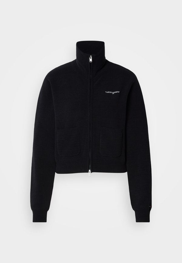 Tommy Jeans STITCH LOGO COLLARED ZIP-THRU CARDIGAN