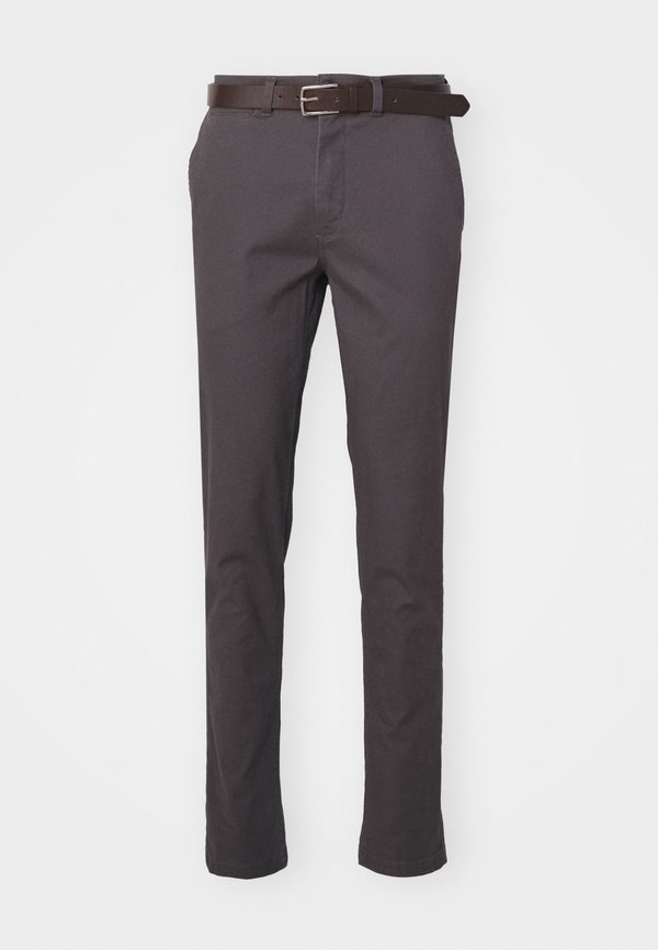 Jack & Jones JPSTMARCO JJDAVE WITH BELT - Chinos - asphalt