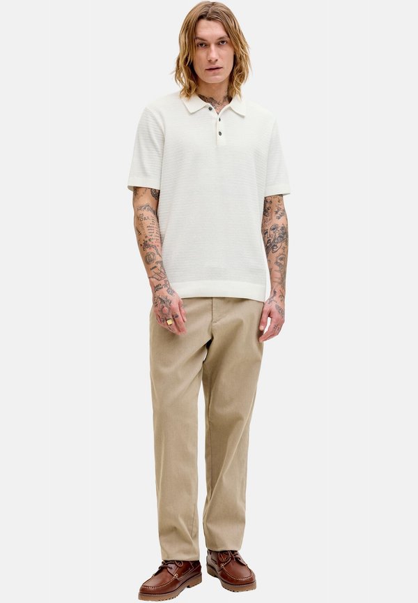Jack & Jones 2 PACK - Polo shirt - creme/hellbraun