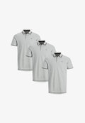 Jack & Jones 3ER PACK  - Polo shirt - light grey melange