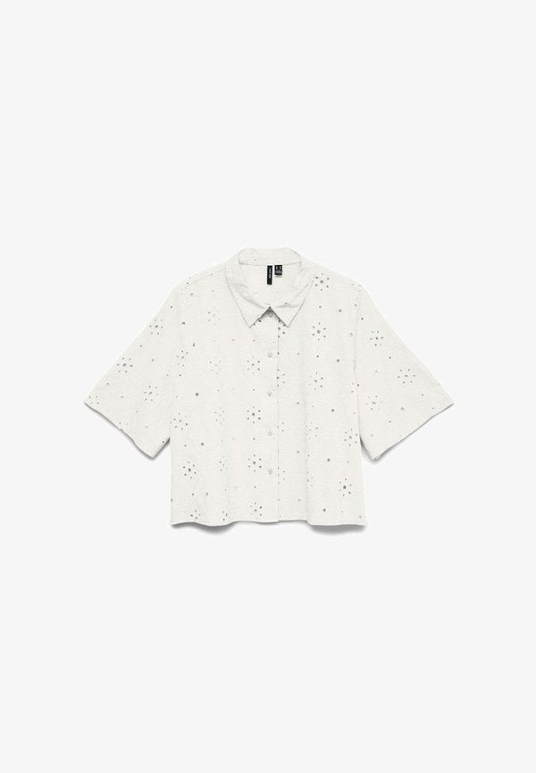 Vero Moda VMELIZA - Button-down blouse - snow white