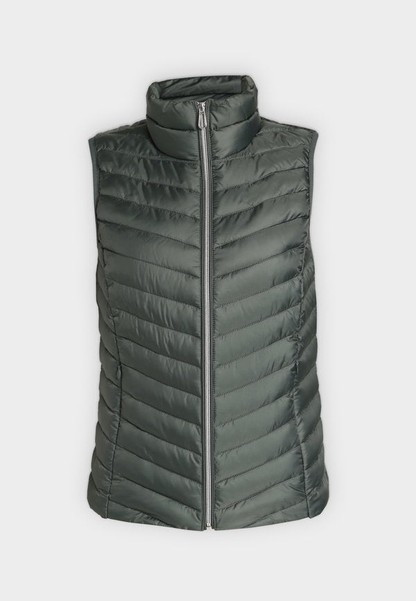 TOM TAILOR LIGHTWEIGHT PUFFER VEST - Waistcoat - darkest olive