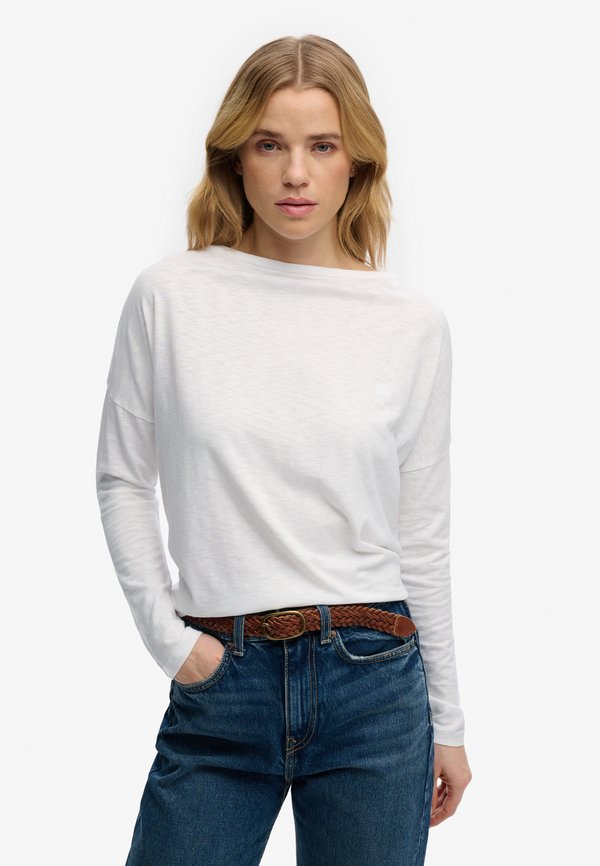 Superdry & Co STUDIOS BOAT NECK SLUB   - Long sleeved top - optic