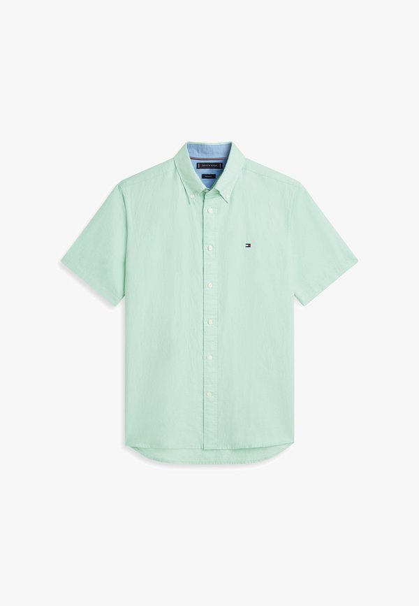 Tommy Hilfiger REGULAR FIT LINEN BLEND SHORT SLEEVE SHIRT - Shirt - crushed mint