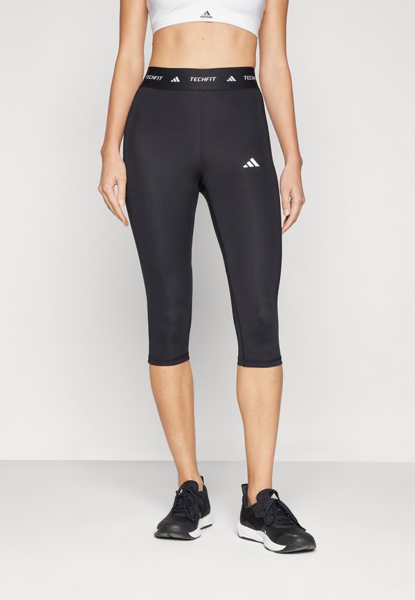 adidas Performance TECHFIT CAPRI LEGGINGS - Leggings - black