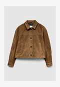 Vero Moda VMROYCESTINE Suede - Leather jacket - tobacco brown