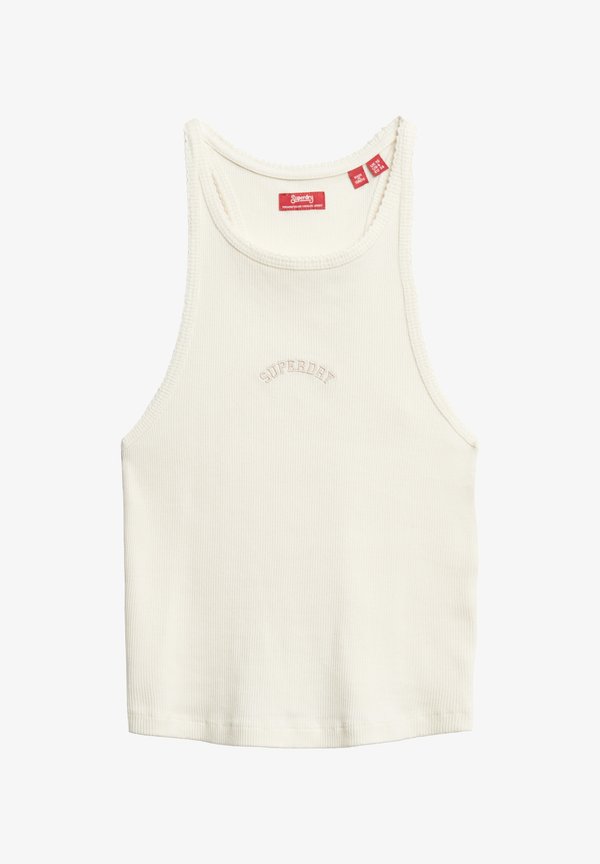 Superdry & Co ESSENTIAL LOGO RACER  - Top - desert bone off white