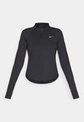 Nike Performance TEMPO  - Long sleeved top - black/white