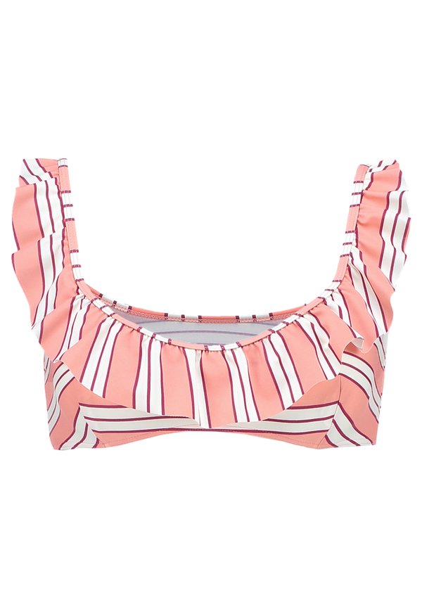 Topshop STRIPE FRILL CROP