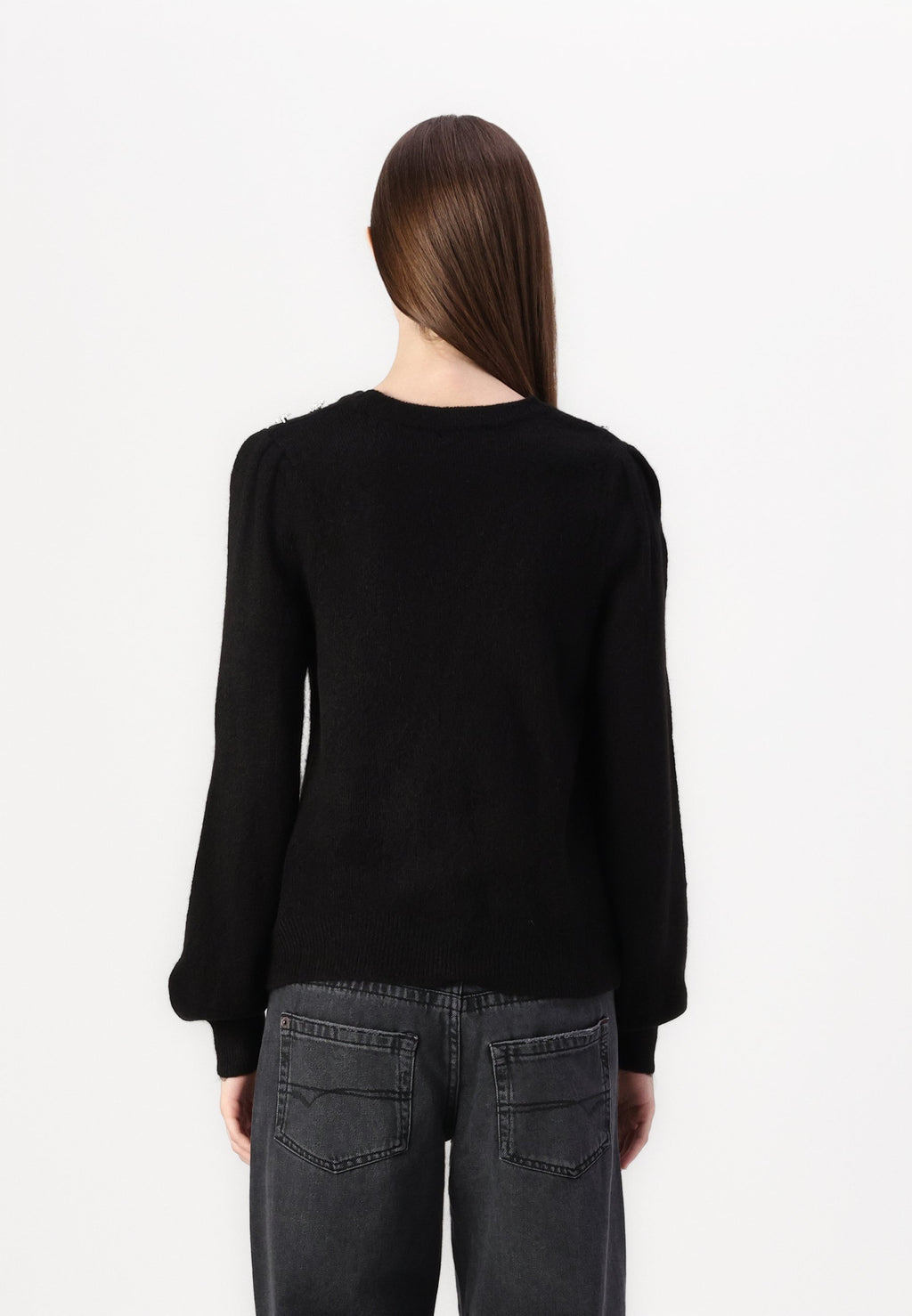 JDY JDYELANORA O NECK BUTTON