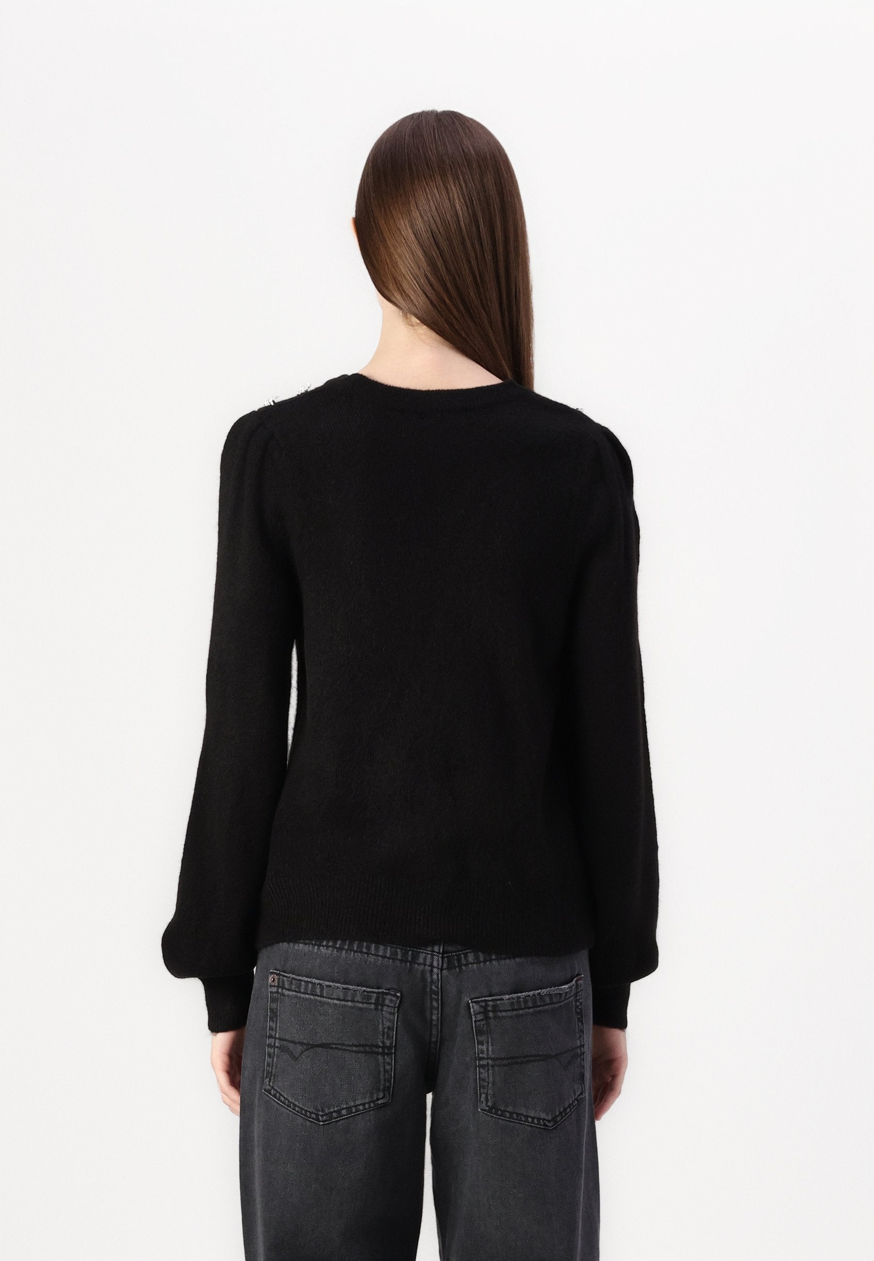 JDY JDYELANORA O NECK BUTTON