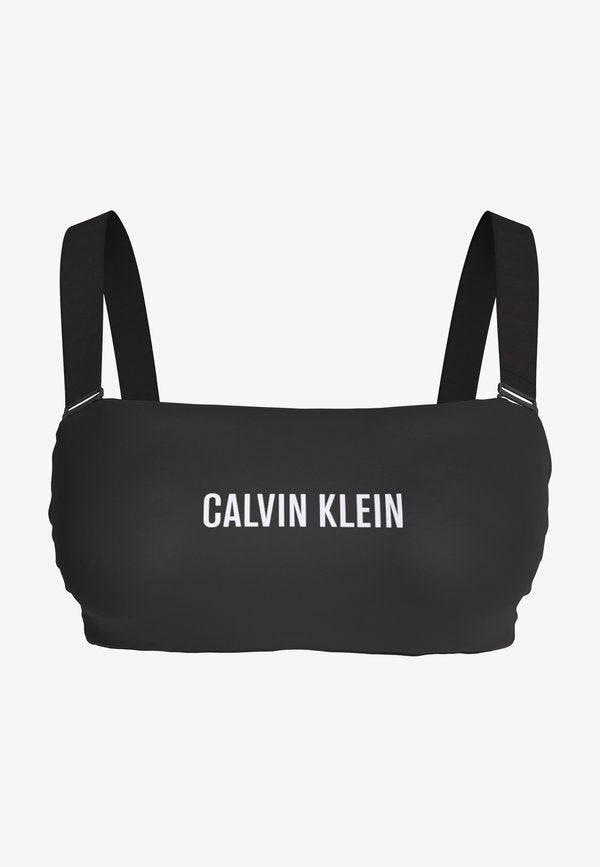 Calvin Klein Swimwear BANDEAU STRAPS INTENSE POWER SWIM - Bikini top - black