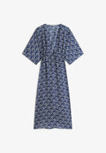 Tommy Hilfiger TOMMY HILFIGER PRINT LOW V-NECK KAFTAN - Beach accessory - th script preppy navy