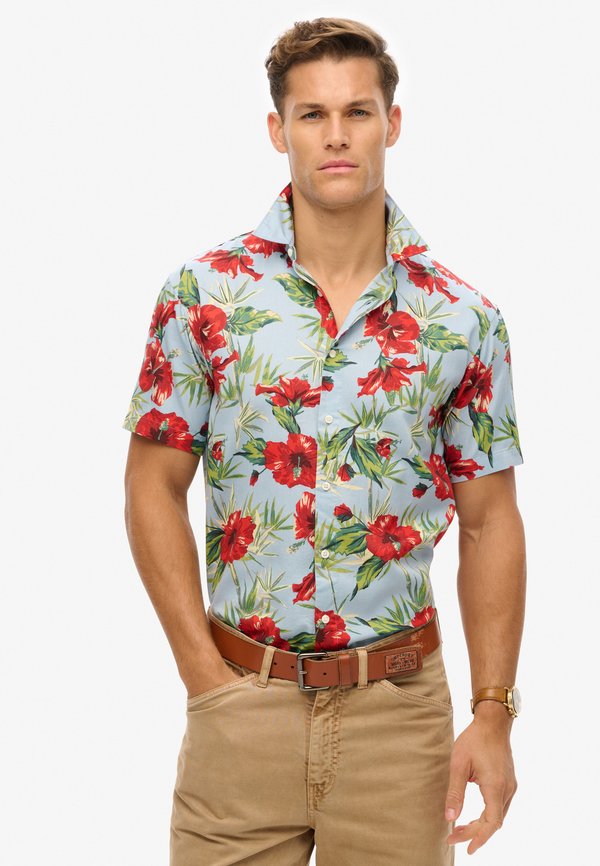 Superdry & Co HAWAIIAN PRINTED - Shirt - hawaiian blue