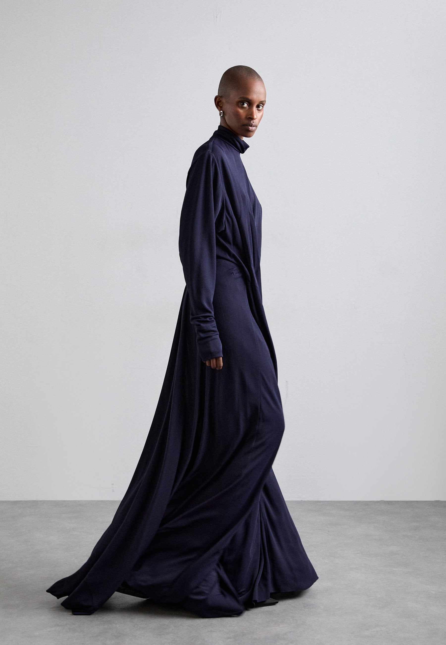 Victoria Beckham LONG SLEEVE DRAPED GOWN