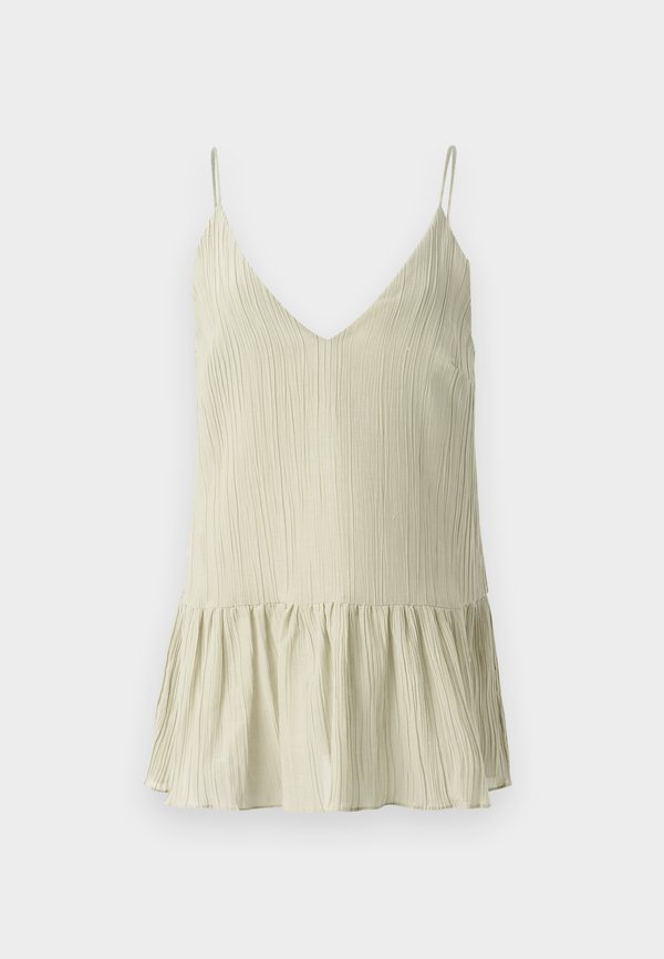 BITE Studios PARCHMENT TEXTURED STRAP FLOUNCE TOP