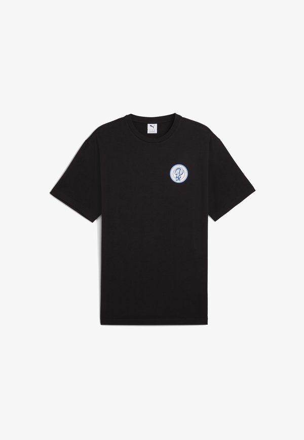Puma WARDROBE ESSENTIALS LEGACY - Print T-shirt - black