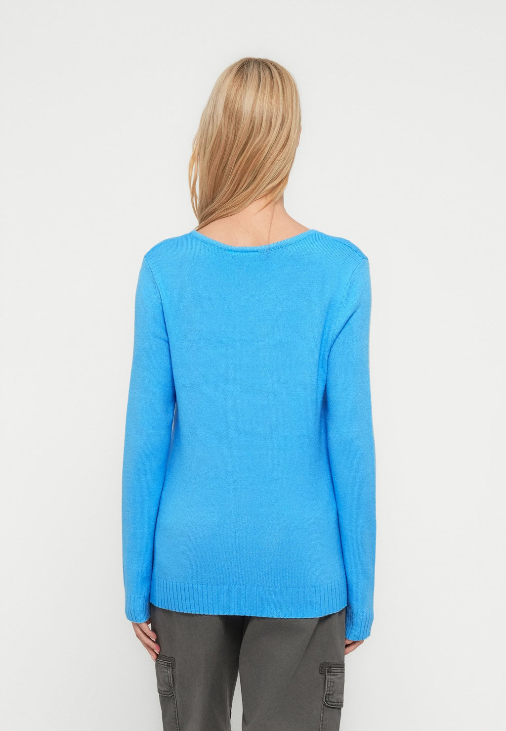 VILA VIRIL V-NECK L/S KNIT TOP - NOOS