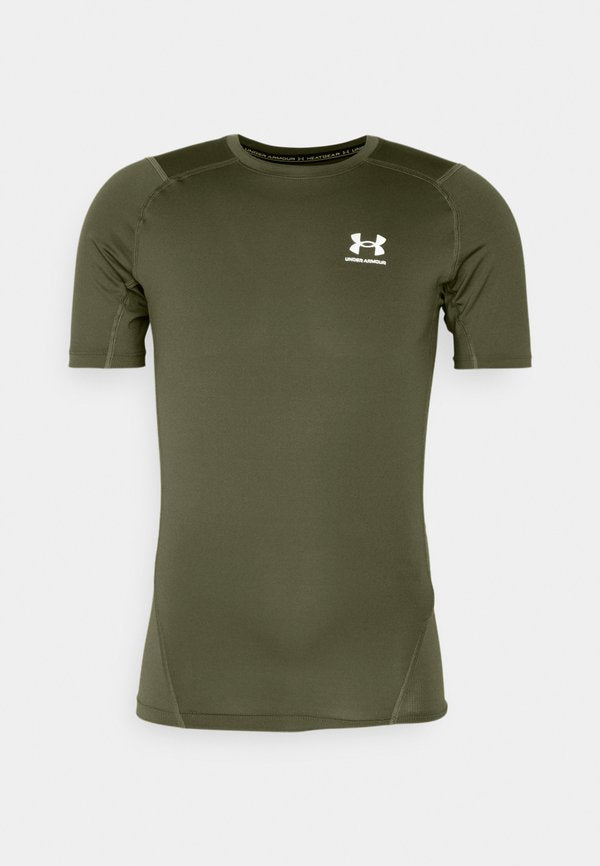 Under Armour HEATGEAR BASELAYER - Sports T-shirt - marine green/white