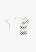 Bershka SHORT SLEEVE ROUND NECK - 2-PACK  - Basic T-shirt - multi-coloured