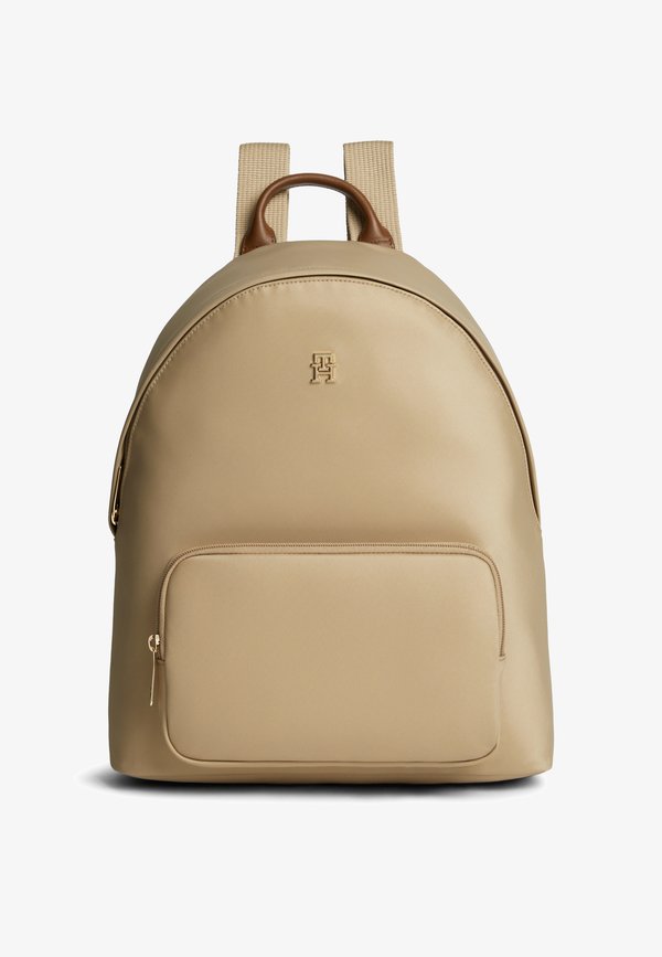Tommy Hilfiger MONOGRAM DOME - Backpack - beige