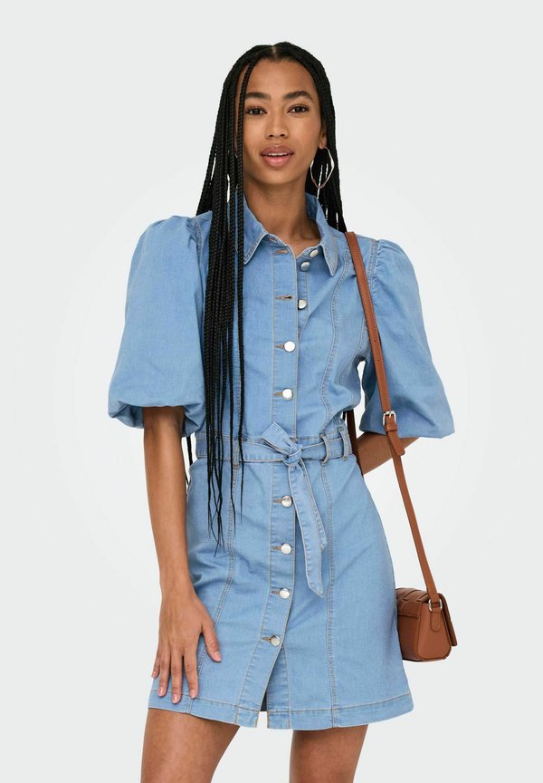 ONLY Denim ONLBELIS Midi - Denim dress - light blue denim