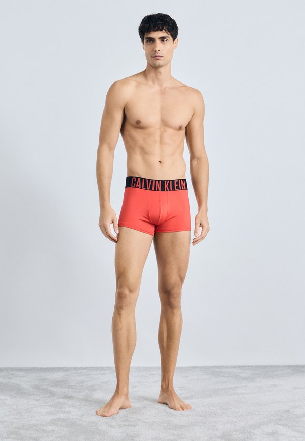 Calvin Klein Underwear TRUNK 3 PACK INTENSE POWER MICROFIBER - Trunks - black/turbulence/vermillion brown