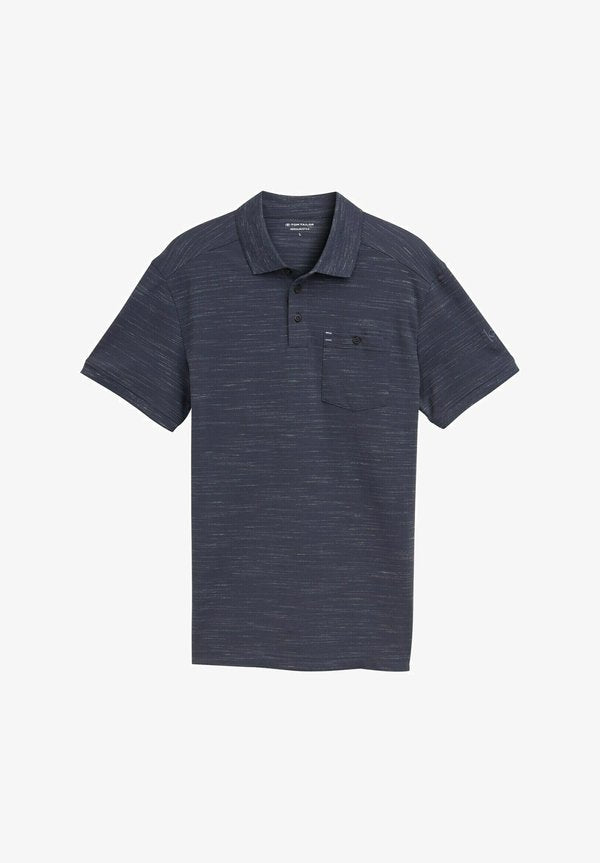 TOM TAILOR MIT BRUSTTASCHE - Polo shirt - blueish grey