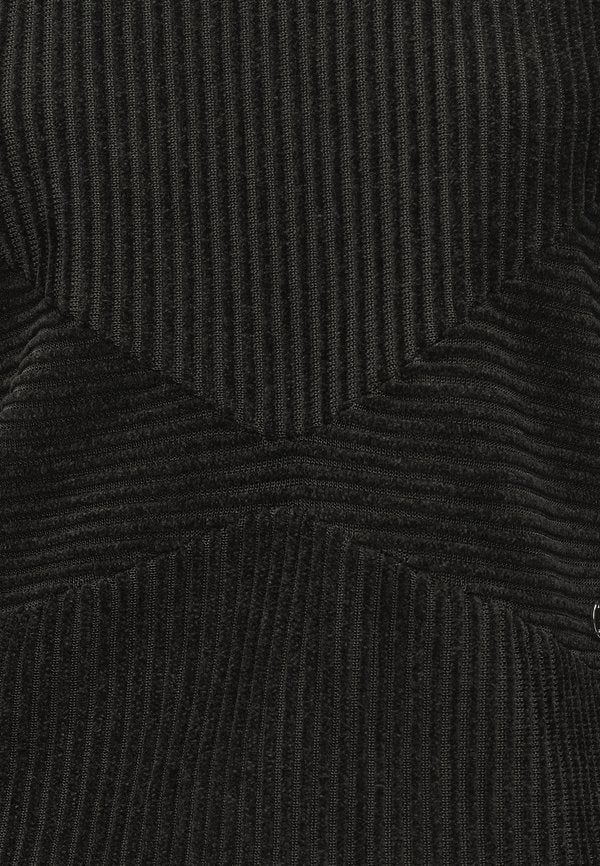 KARL LAGERFELD ELEGANT FLOCK MOCK NECK