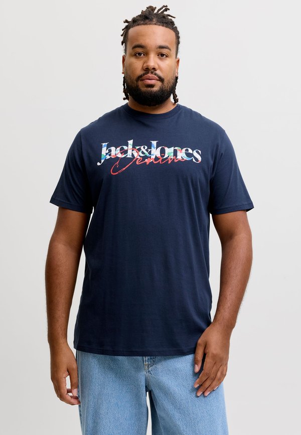 Jack & Jones JJTOM TEE CREW NECK - Print T-shirt - navy blazer