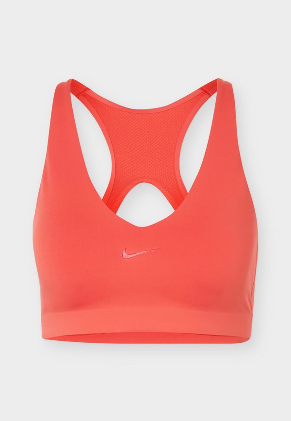 Nike Performance W NK DF UNVRSA MS BRA - Medium support sports bra - light crimson/university red