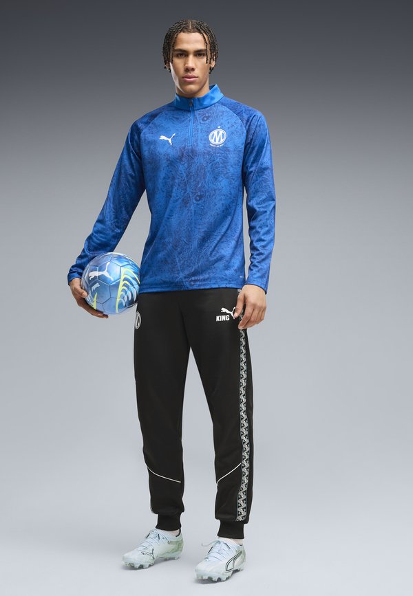 Puma OLYMPIQUE DE MARSEILLE AUFWÄRMOBERTEIL MIT REISSVERSCHLUSS BIS ZUM HALS - Club wear - team royal- white