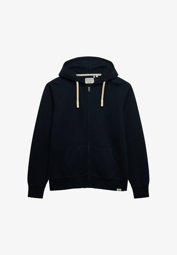 Superdry & Co MONOGRAM EMBROIDERED HOODIE - Zip-up sweatshirt - dark navy