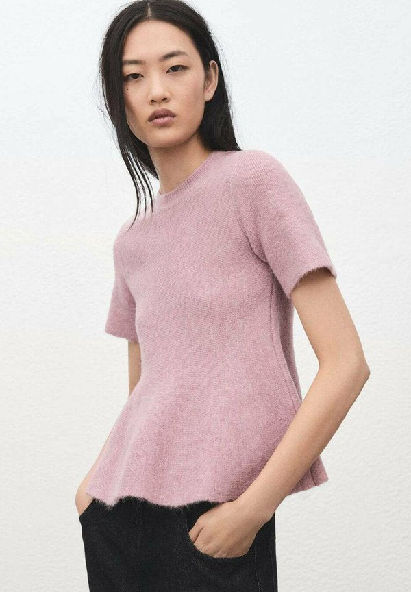 Mango Basic T-shirt - rose pastel
