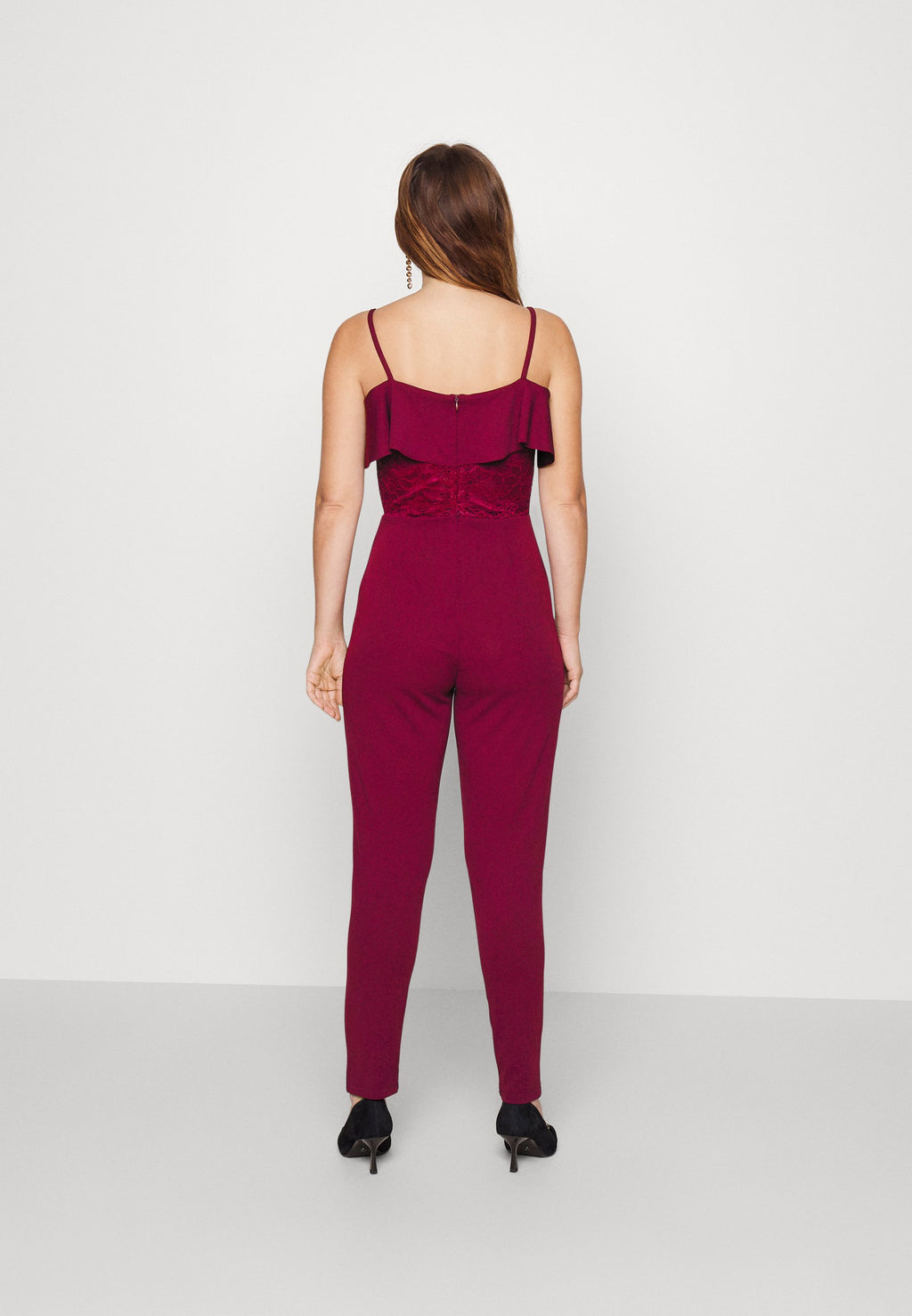 WAL G PETITE COCO RUFFLE JUMPSUIT