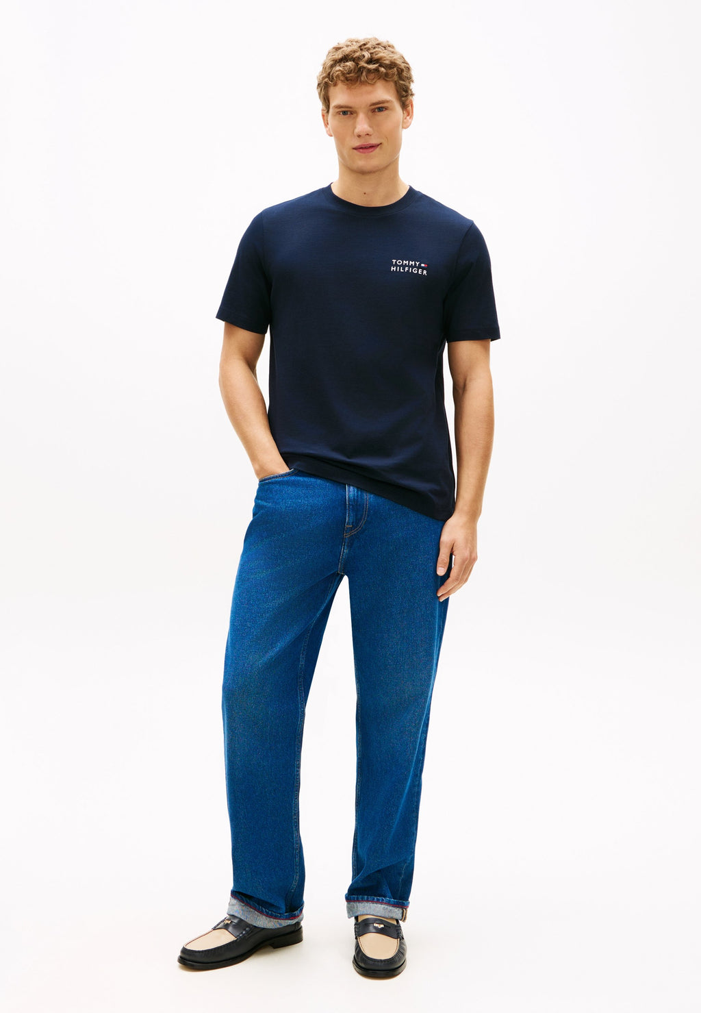 LOGO EMBROIDERY JERSEY CREW NECK T-SHIRT Media 2