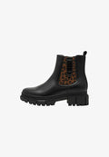 s.Oliver Platform ankle boots - black leopard