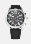Guess PARKER - Chronograph watch - black/silver-coloured