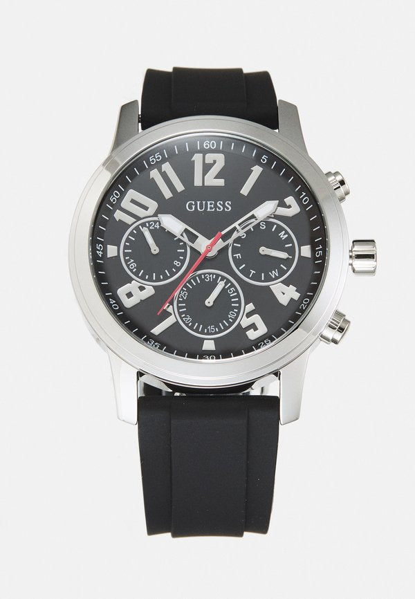 Guess PARKER - Chronograph watch - black/silver-coloured