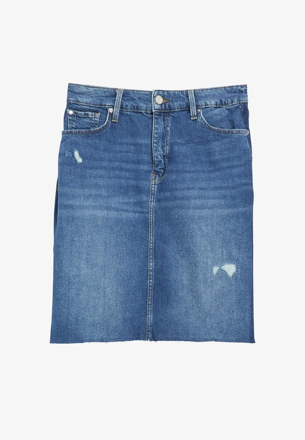 s.Oliver ROCK - Denim skirt - blau