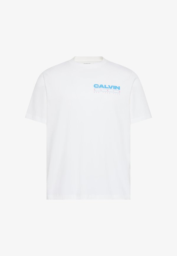 Calvin Klein Jeans SS 20S CALVIN DISC STACK GRAPHIC - Print T-shirt - bright white