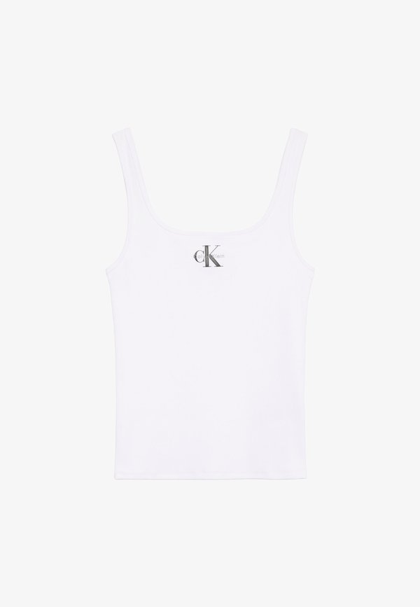Calvin Klein Jeans MONOGRAM SCOOP - Top - brilliant white